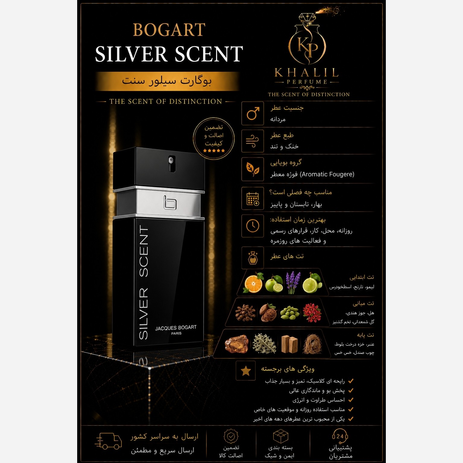 عطر سیلورسنت بوگارت (هر میل)