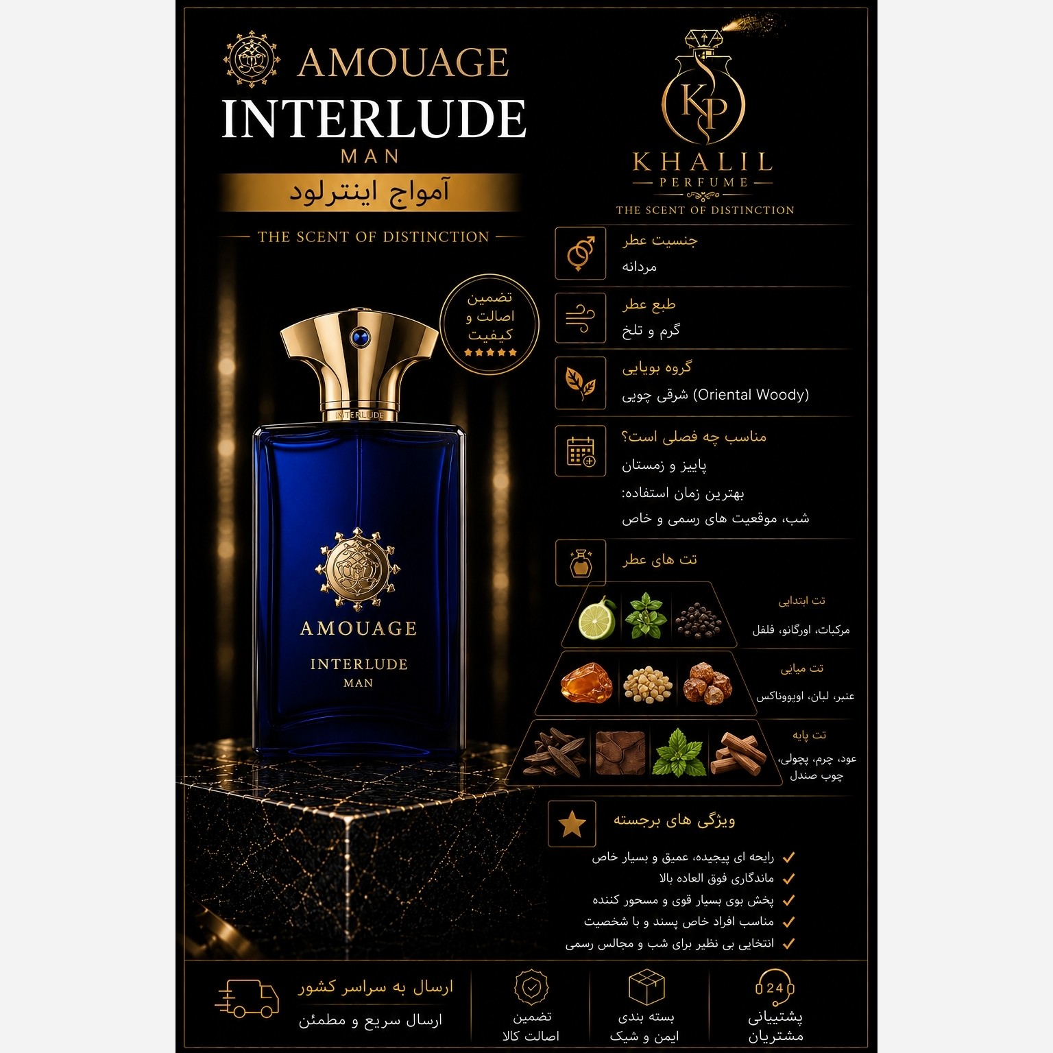 عطر آمواج اینترلود مردانه(هر میل)