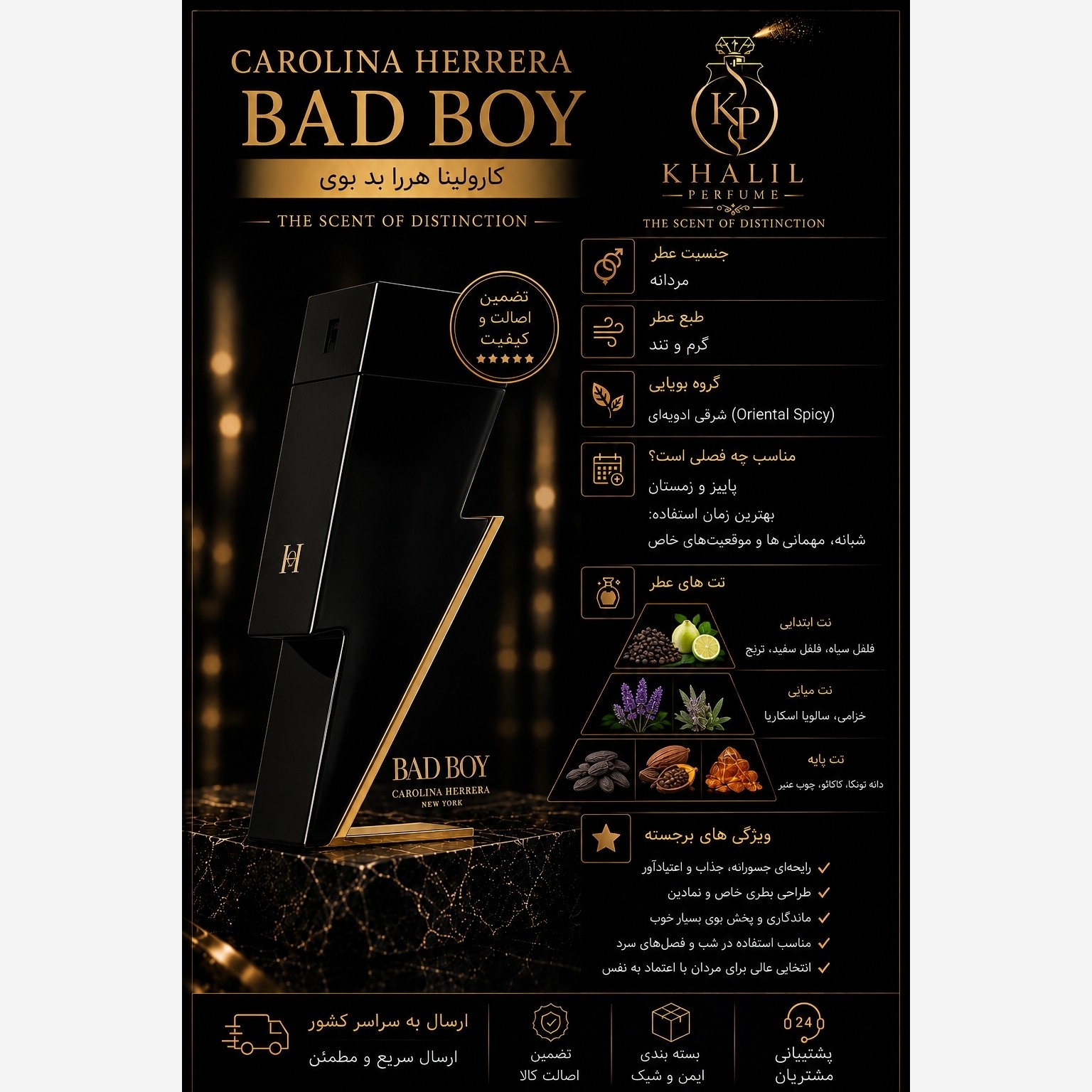 عطر کارولینا هررا بد بوی(هر میل)
