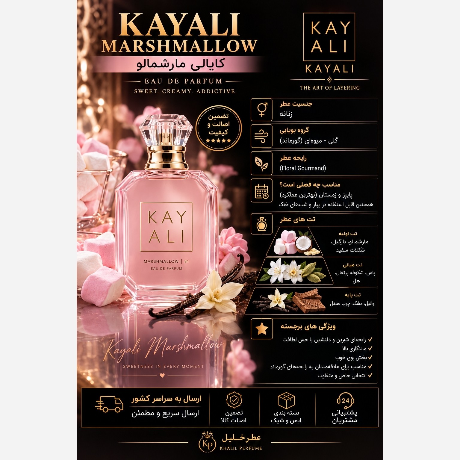 عطر کایالی مارشمالو(هر میل)