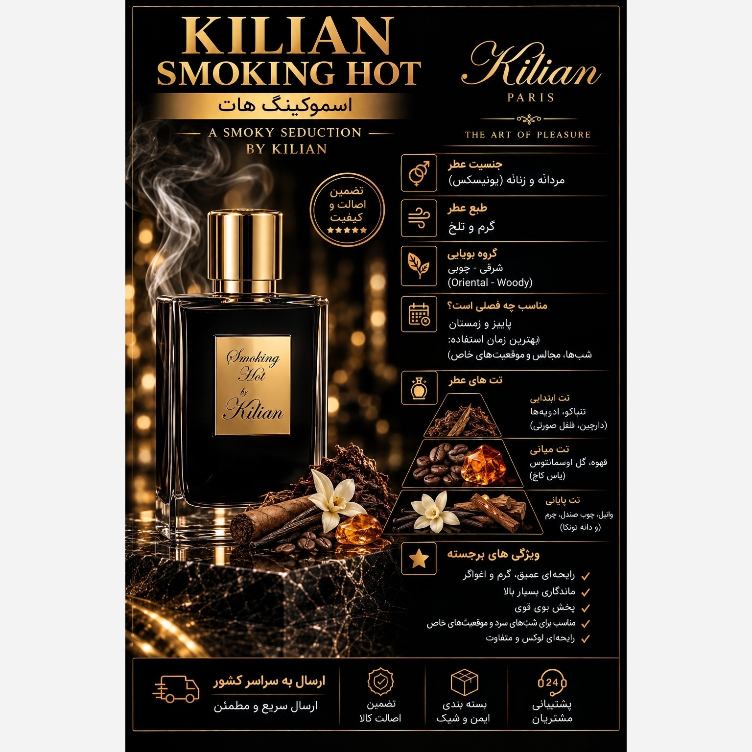 عطر اسموکینگ هات بای کیلیان(هر میل)