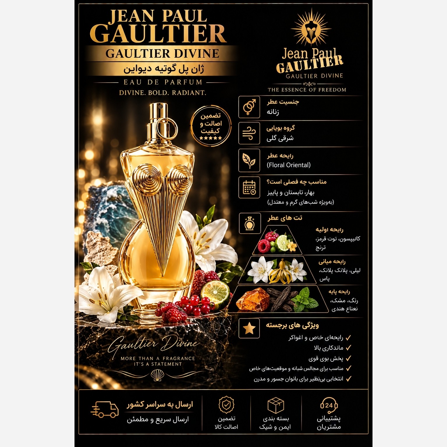 عطر ژان پل گوتیه دیواین(هر میل)