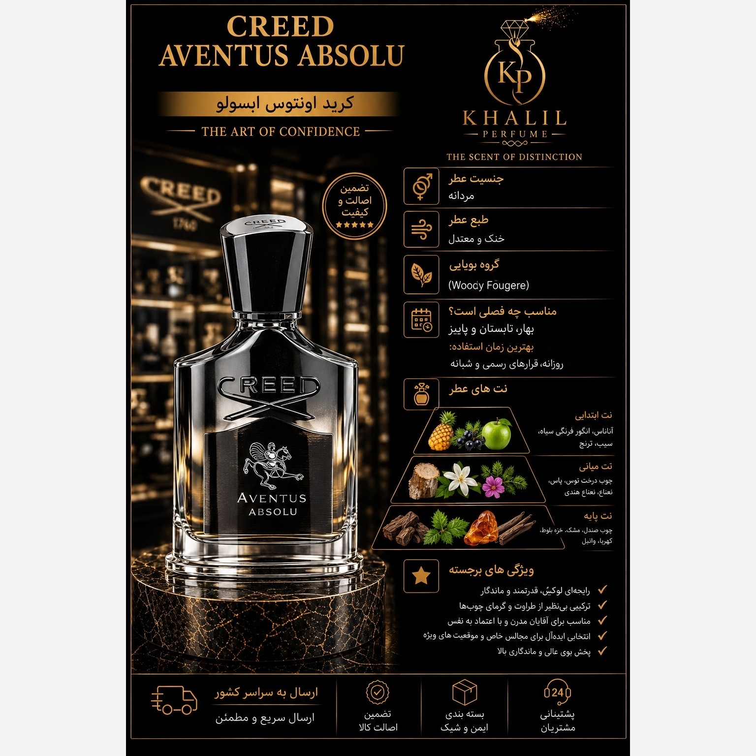 عطر کرید اونتوس ابسولو (هر میل)