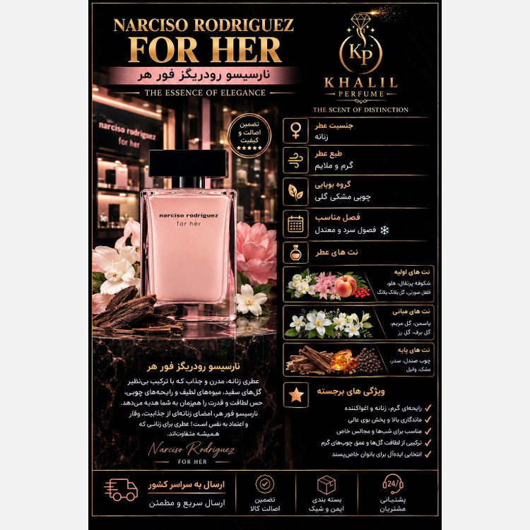 عطر نارسیس رودریگز صورتی(هر میل)