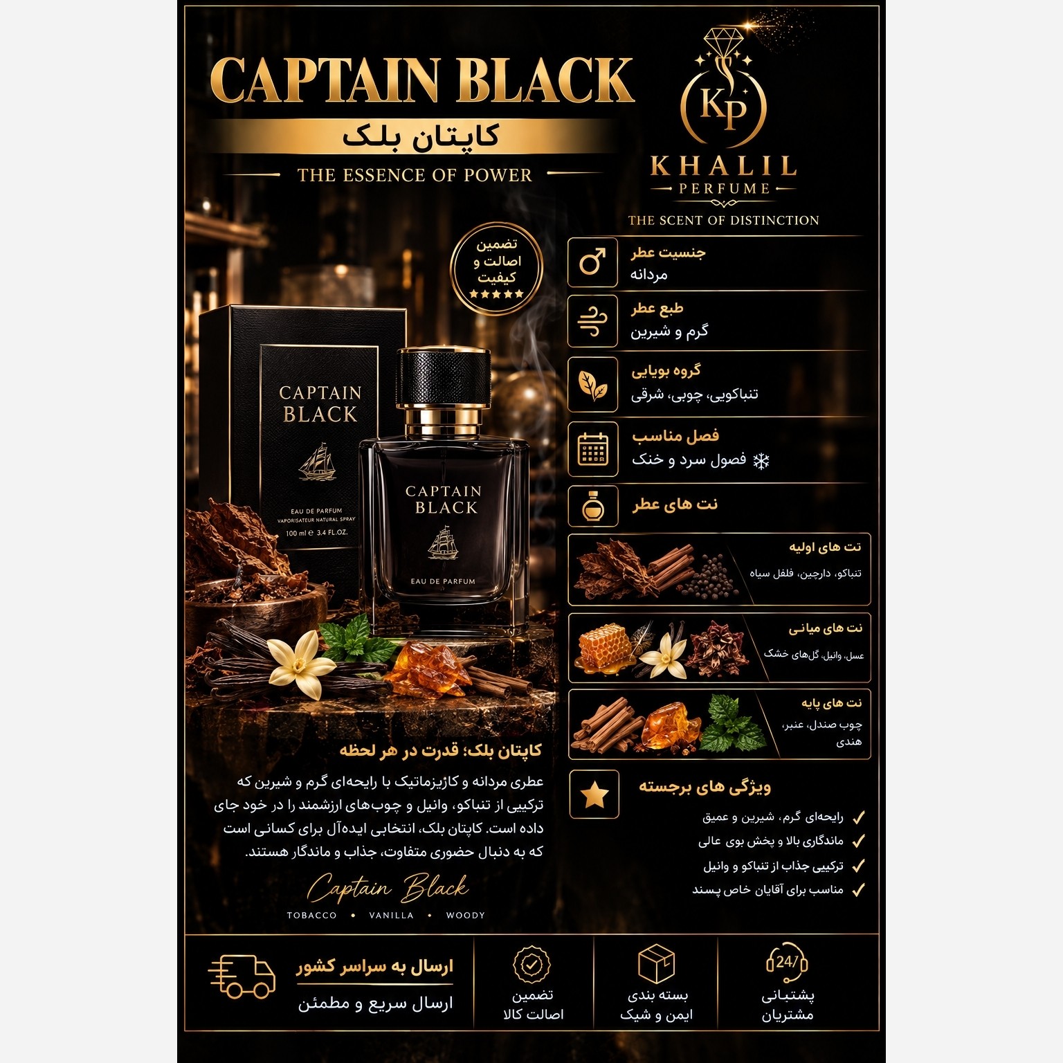 عطر کاپتان بلک -کاپیتان بلک- (هر میل)